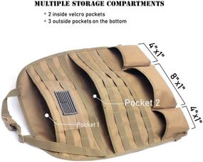 img 3 attached to Транслируйте на русский язык это название продукта: "Tacticool органайзер для заднего сиденья автомобиля - улучшенная универсальная защита для сиденья автомобиля с тактической панелью Molle и дополнительным нашивкой флага США (цвет койота)".