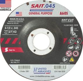 img 4 attached to 🔪 SATI 22021 A60S Универсальные диски для отрезки - 50 штук - 4 1/2" x .045" x 7/8" - Депрессивный центр