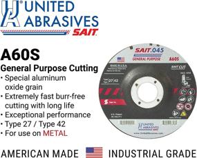 img 2 attached to 🔪 SATI 22021 A60S Универсальные диски для отрезки - 50 штук - 4 1/2" x .045" x 7/8" - Депрессивный центр