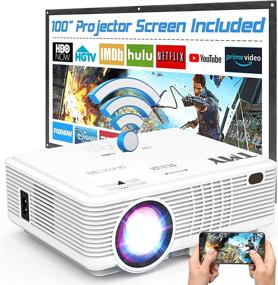 img 4 attached to 📽️ TMY WiFi Projector - 100″ Screen, 180 ANSI Brightness [Over 7500 Lumens], 1080P Full HD Enhanced Portable Projector - Compatible with TV Stick, Smartphone, Tablet, HDMI, USB - Ideal for Outdoor Movies.