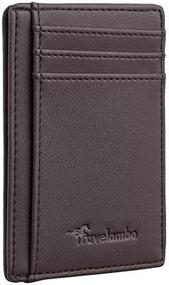 img 1 attached to Travelambo Pocket Minimalist Leather Blocking Men's Accessories and Wallets, Card Cases & Money Organizers