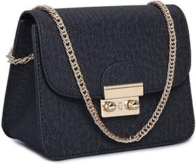 img 4 attached to Women's Leather Crossbody Evening Clutches with Shoulder Strap - Handbags & Wallets in Crossbody Bags