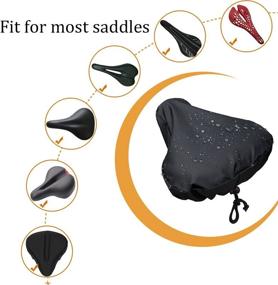 img 3 attached to Enhanced Protection: [2 Packs] Waterproof Bike Seat Rain Cover for Rain and Dust - with Convenient Drawstring