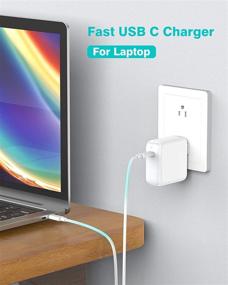 img 3 attached to 💻 High-Power USB C Charger for MacBook Pro 13/14 inch 2016-2021, MacBook Air, and Other Laptops - 67W 61W Type C Power Adapter with 6.6ft USB C to C Cable