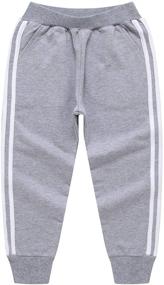 img 4 attached to 👖 ALALIMINI Toddler Sweatpants: Stylish and Comfortable Jogger Boys' Clothing