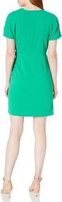 img 2 attached to 👗 Lark &amp; Ro Women's Short Sleeve Crepe Wrap Dress - Amazon Brand