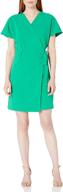 👗 lark &amp; ro women's short sleeve crepe wrap dress - amazon brand logo