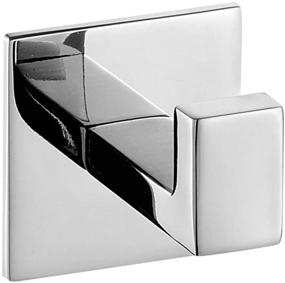 img 4 attached to Melairy Self-Adhesive 304 Stainless Steel Square Towel Hook in Sliver Chrome 🧷 Finish - Coat Hat Door Hook Hanger for Bathroom Accessories, No Screws Required