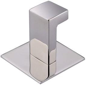 img 1 attached to Melairy Self-Adhesive 304 Stainless Steel Square Towel Hook in Sliver Chrome 🧷 Finish - Coat Hat Door Hook Hanger for Bathroom Accessories, No Screws Required