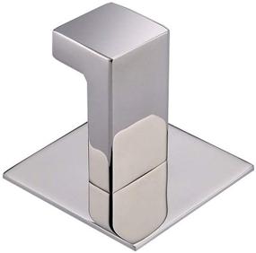 img 2 attached to Melairy Self-Adhesive 304 Stainless Steel Square Towel Hook in Sliver Chrome 🧷 Finish - Coat Hat Door Hook Hanger for Bathroom Accessories, No Screws Required