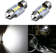 🚗 alla lighting de3022 de3175 led bulb 31mm - 6000k xenon white interior dome, map, trunk, step courtesy lights for cars, trucks logo