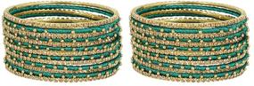 img 1 attached to 💍 Stunning Multi Color Wedding Jewelry: RUBAB-JEWELS Beautiful 26Pcs Bangles for Women & Girls