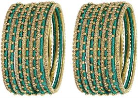img 2 attached to 💍 Stunning Multi Color Wedding Jewelry: RUBAB-JEWELS Beautiful 26Pcs Bangles for Women & Girls