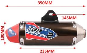 img 3 attached to Улучшите свою поездку: JFG RACING Мотоциклетный глушитель Slip On Exhaust Muffler Pipe Full System для CRF150F CRF230F 2003-2013