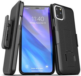 img 4 attached to 📱 Premium iPhone 11 Pro Max Belt Clip Case (2019 DuraClip) - Sleek and Slim Holster Cover (Black)