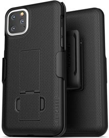 img 1 attached to 📱 Premium iPhone 11 Pro Max Belt Clip Case (2019 DuraClip) - Sleek and Slim Holster Cover (Black)