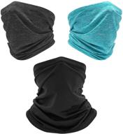 stay warm and protected with our 3 pcs breathable neck gaiter for cold weather activities – perfect for skiing, riding, running & hiking logo