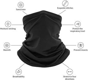 img 3 attached to Stay Warm and Protected with our 3 Pcs Breathable Neck Gaiter for Cold Weather Activities – Perfect for Skiing, Riding, Running & Hiking