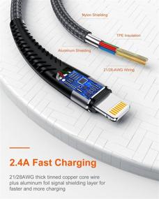 img 1 attached to 🔌 Long-lasting and Reliable 3Pack 10Ft iPhone Charger for Industrial Electrical Use