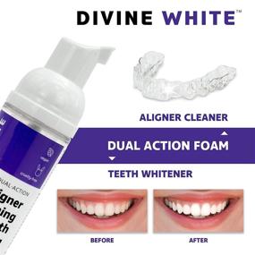 img 3 attached to 🦷 Divine White Stain Removal Aligner/Retainer Cleaner and Teeth Whitening Foam - Hydrogen Peroxide - Ideal for Invisalign, ClearCorrect, SmileDirectClub, Candid, Byte - Foam Toothpaste for Optimal Oral Care
