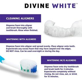 img 2 attached to 🦷 Divine White Stain Removal Aligner/Retainer Cleaner and Teeth Whitening Foam - Hydrogen Peroxide - Ideal for Invisalign, ClearCorrect, SmileDirectClub, Candid, Byte - Foam Toothpaste for Optimal Oral Care