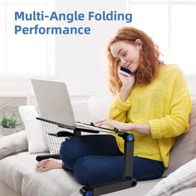 img 1 attached to 🎁 Versatile Adjustable Laptop Stand for Desk with Bonus Cooling Fan & Mouse Pad - Perfect Birthday Gift for Everyone: Girls, Boys, Men, Women, Students, Mom, Dad, Friends!