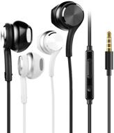 🎧 2 pack earbuds earphones wired headphones with mic & control for iphone android - universal 3.5mm interface logo