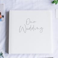 📸 white & silver wedding photo album – safely preserve your perfect day memories – 12 inch square, 2 x pockets – ideal marriage keepsake, wedding gift logo