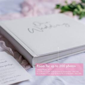 img 1 attached to 📸 White & Silver Wedding Photo Album – Safely Preserve your Perfect Day Memories – 12 inch Square, 2 x Pockets – Ideal Marriage Keepsake, Wedding Gift