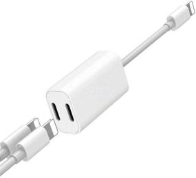 img 4 attached to Apple MFi Certified Double Lightning Headphone Splitter: Audio, Charge, Sync, Music Control & Call Support for iPhone 12/11/XS/XR/X 8 7/iPad