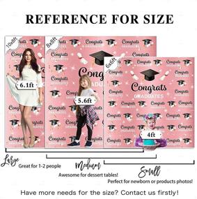 img 2 attached to Enhance Your Graduation Party with Allenjoy 6x6ft Congrats Grad Backdrop Class of 2021 Pink Glitter White and Black Photography Background!