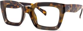 img 4 attached to Rectangle Spectacles Lightweight Eyestrain Protective