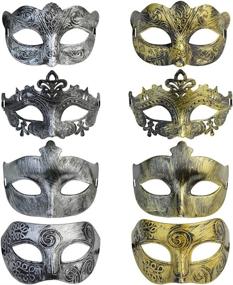 img 1 attached to 🎭 Yookat Masquerade Vintage Antique Venetian: Elegant and Enchanting Masks for Your Special Occasions