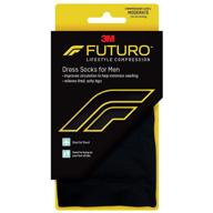 🧦 futuro - futuro54 men's dress socks: large, black, moderate compression - 15-20 mm/hg logo