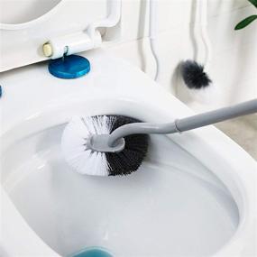 img 1 attached to 🚽 Toilet Brush Set - Sturdy Bathroom Toilet Bowl Brush with Hook for Convenient Storage and Organization - 2Pack (Gray)