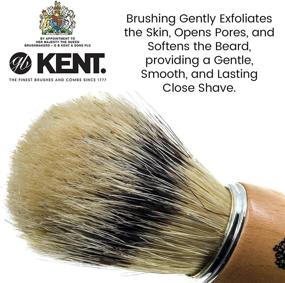 img 1 attached to 🪒 Kent VS70 Men's Natural Badger Bristle Shaving Brush Kit – Ideal for Safety Razors, Shaving Razors. Superior Lathering Shaving Brush for Shave Cream, Shaving Soap. Kent Luxury Shaving Since 1777