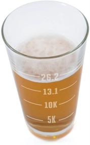 img 3 attached to 🍺 16 oz. Engraved Beer Pint Glass - Runner's Measurements by Gone For a Run