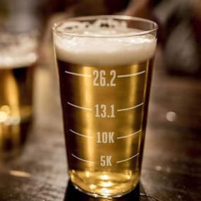 img 2 attached to 🍺 16 oz. Engraved Beer Pint Glass - Runner's Measurements by Gone For a Run