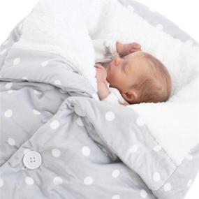 img 4 attached to 👶 Snuggle Baby Swaddle Blanket - Newborn Swaddle Sleepsack, Baby Nest, Sleeping Bag, Infant Swaddle Fleece Blanket, Sleep Sack. Ideal for Baby Boys or Girls - Transition Swaddle Blankets with Dots