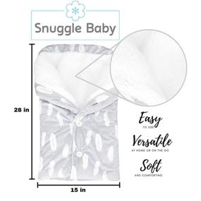 img 2 attached to 👶 Snuggle Baby Swaddle Blanket - Newborn Swaddle Sleepsack, Baby Nest, Sleeping Bag, Infant Swaddle Fleece Blanket, Sleep Sack. Ideal for Baby Boys or Girls - Transition Swaddle Blankets with Dots