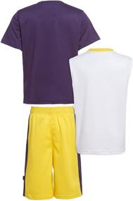 img 3 attached to 🏀 Sporty Space Jam 2 A New Legacy Looney Tunes Boys Performance Set: T-Shirt, Tank Top, Shorts for Active Kids