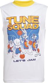 img 1 attached to 🏀 Sporty Space Jam 2 A New Legacy Looney Tunes Boys Performance Set: T-Shirt, Tank Top, Shorts for Active Kids