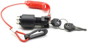 img 4 attached to 🚤 175974 5005801 Ignition Switch Key Lanyard Assembly for OMC Johnson Evinrude BRP 40-200HP Outboard Motor | Replaces 5005801 175974