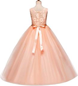 img 1 attached to 👗 Stylish Yaphyee Sleeveless Bridesmaid Princess Communion Girls' Dresses