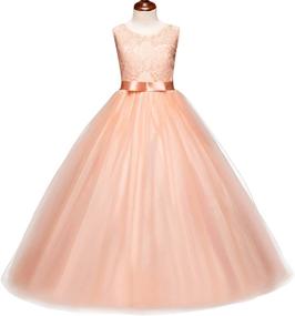 img 2 attached to 👗 Stylish Yaphyee Sleeveless Bridesmaid Princess Communion Girls' Dresses