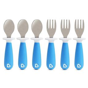 img 4 attached to 🍽️ Munchkin Toddler Forks and Spoons, Set of 6, Blue, Ages 12 Months and Up