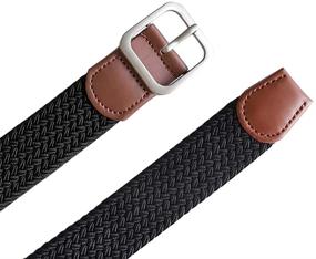 img 3 attached to WYuZe Elastic Braided Stretch Woven Men's Accessories