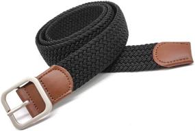 img 4 attached to WYuZe Elastic Braided Stretch Woven Men's Accessories