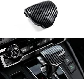 img 4 attached to Enhance Your Honda CR-V's Interior with Thenice Carbon Fiber Gear Lever Decorative Trim - Compatible with CR-V 2021-2017