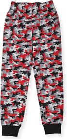 img 2 attached to 🩴 Comfortable Hanes Boy's 2-Pack Plaid and Camo Print Micro Fleece Sleep Pant: Cozy Loungewear for Kids